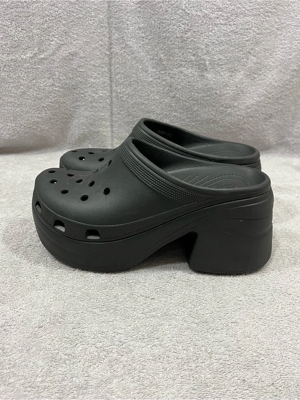 Crocs Siren Clog Black Chunky Heel Platform Women’s Size 11